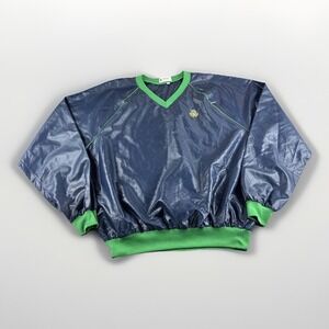 Grand Irish Windbreaker Mens XL Blue Golf Sweatshirt Made in Ireland V-Neck Top